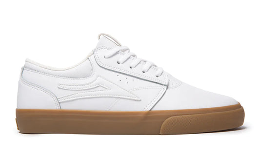 Chaussures de skate en cuir Lakai Griffin - Gomme blanche