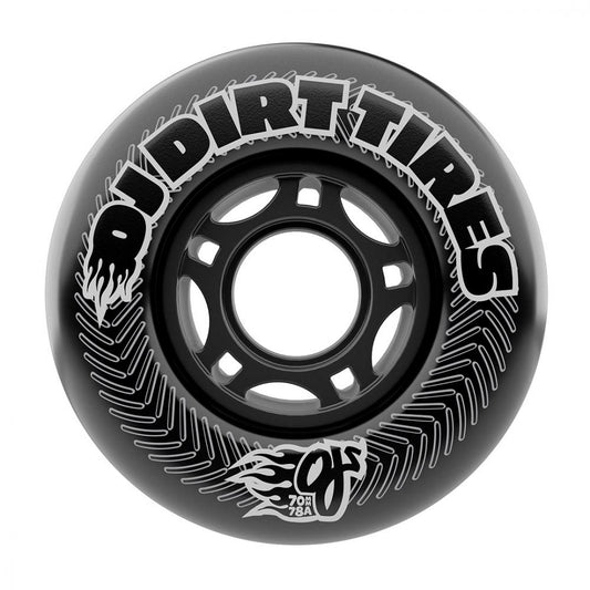 OJ Wheels Vandals Dirt Tires Thunder Black 70mm Skateboard Wheels (4Pk)