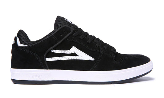 Chaussures de skate basses en daim noir et blanc Lakai Telford