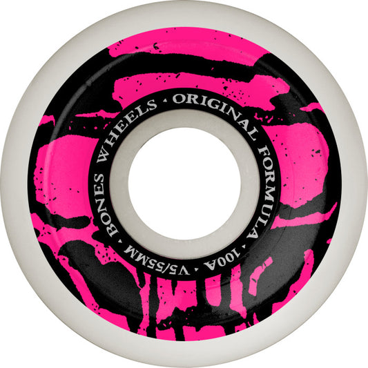 BONES Mummy Skulls OG Formula • 55 mm • 100 A • Ligne de cotes V5 • Blanc