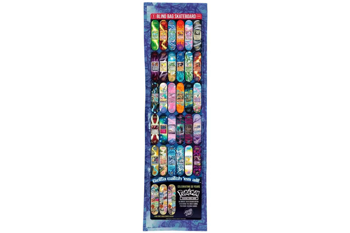 Santa Cruz x Pokemon TCG 30th Anniversary 2026 Blind Bag Skateboard Deck - Sealed