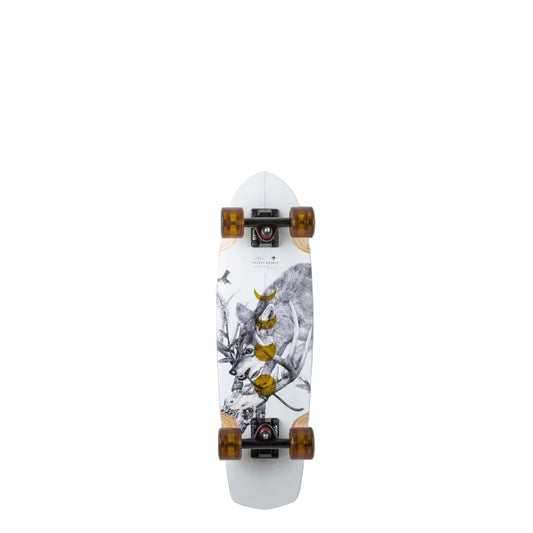 Arbor Bamboo Pocket Rocket White/Black 27 IN Complete Cruiser