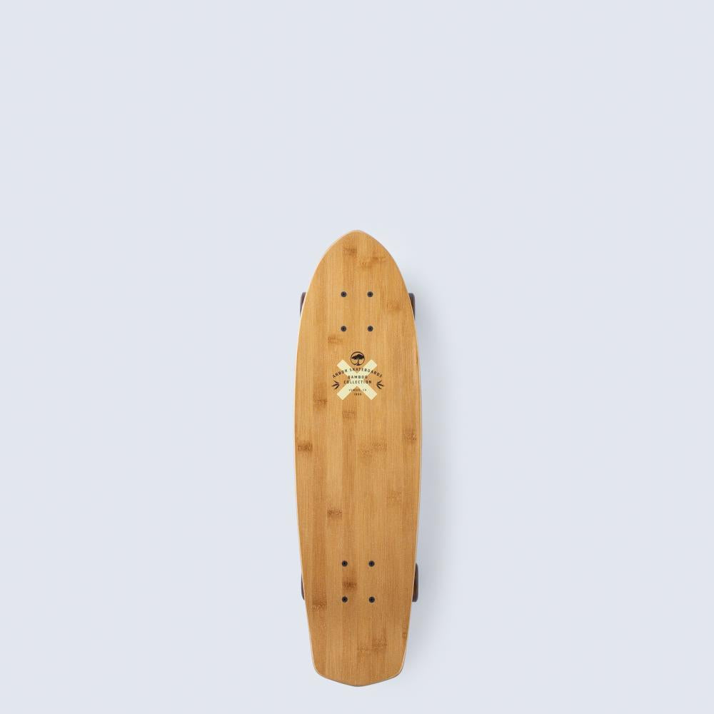 Arbor Bamboo Pocket Rocket White/Black 27 IN Complete Cruiser