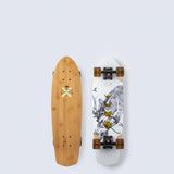 Arbor Bamboo Pocket Rocket White/Black 27 IN Complete Cruiser
