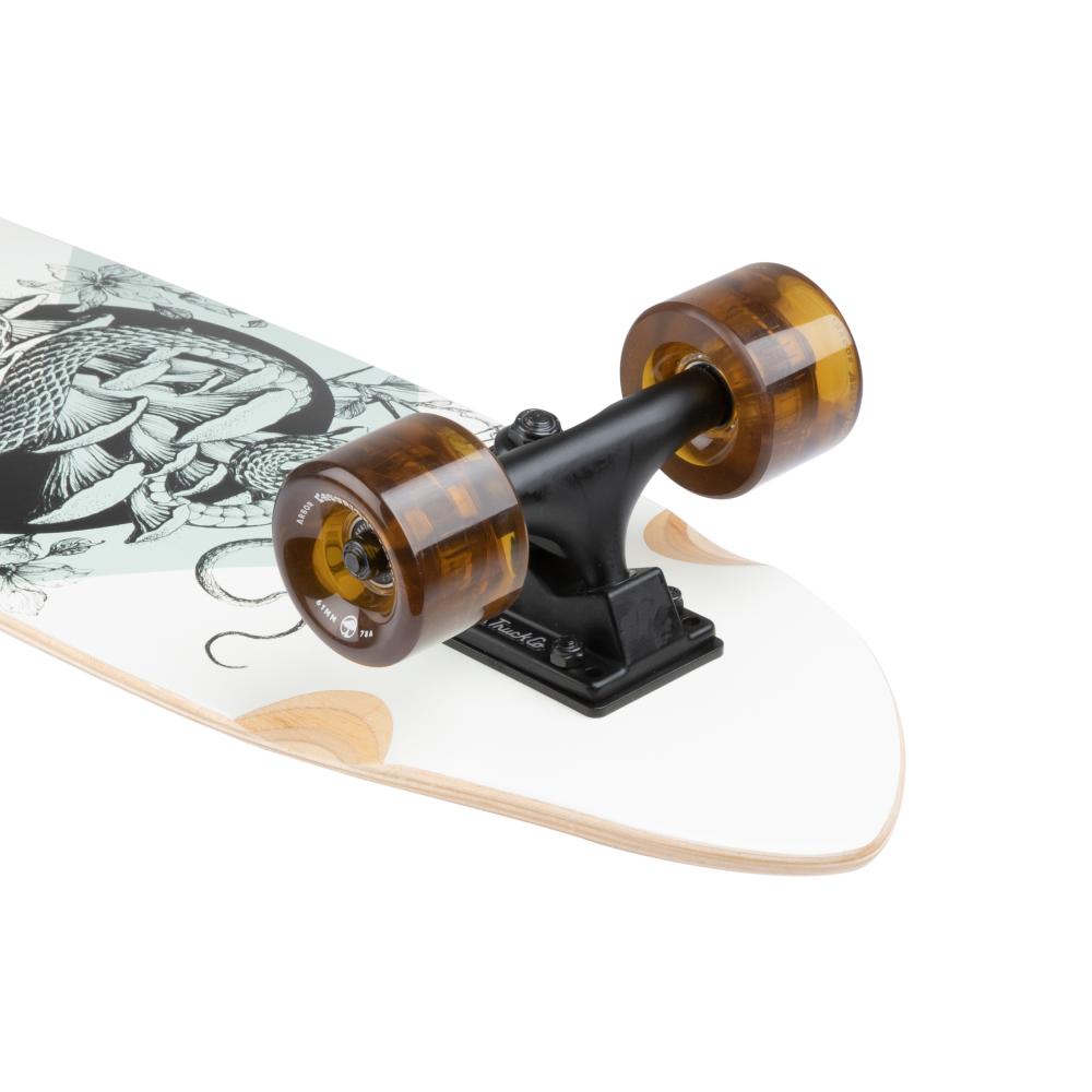 Arbor Bamboo Pocket Rocket White/Black 27 IN Complete Cruiser