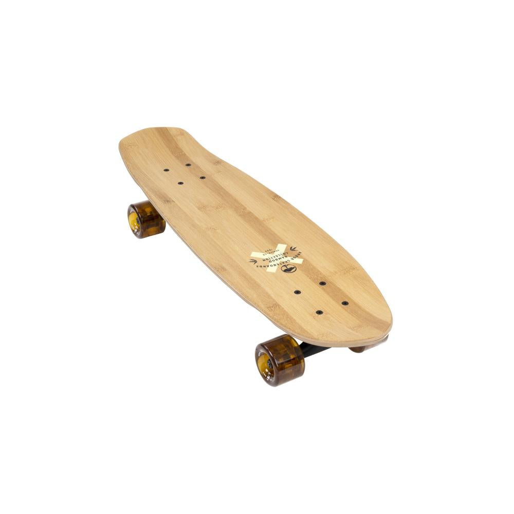 Arbor Bamboo Pocket Rocket White/Black 27 IN Complete Cruiser
