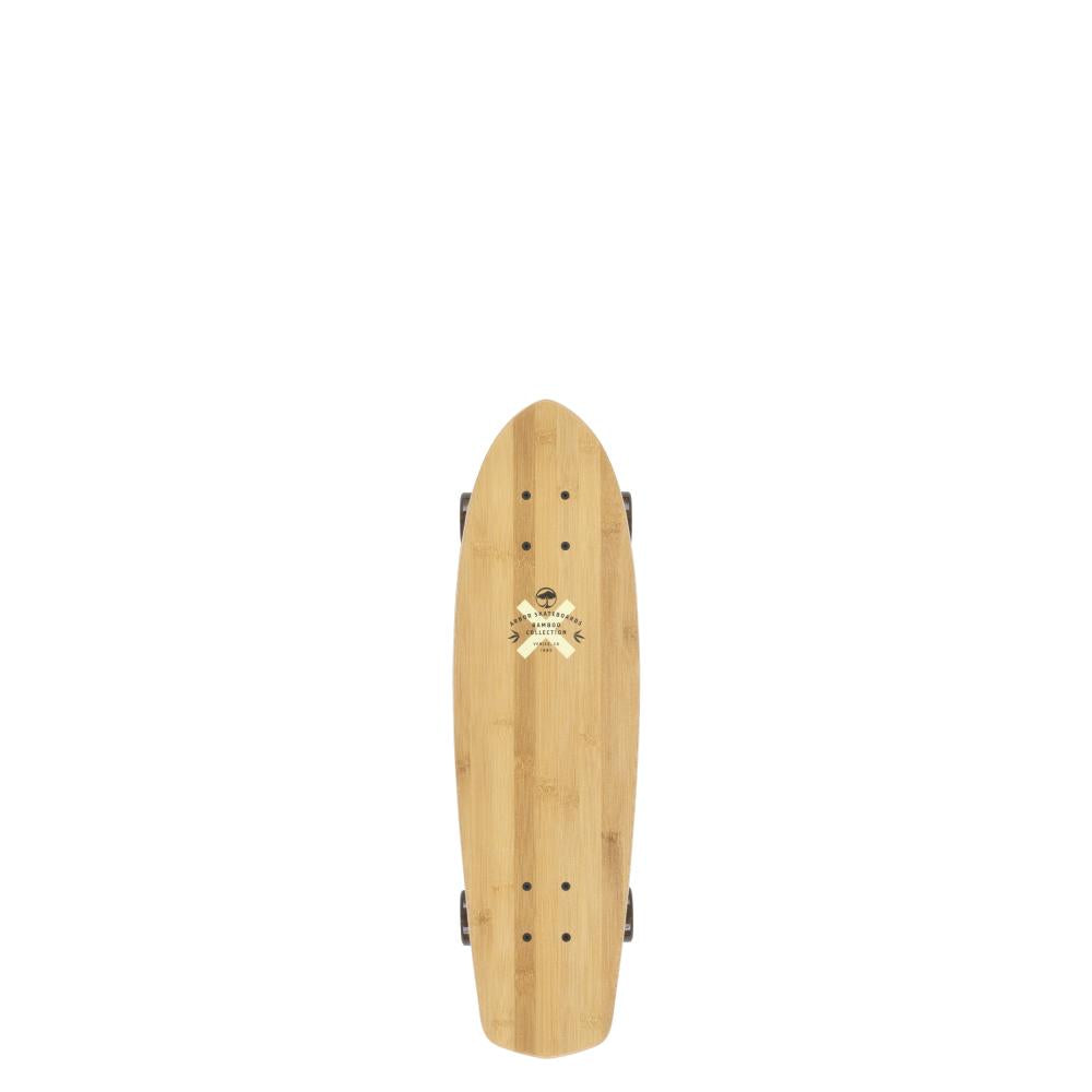 Arbor Bamboo Pocket Rocket White/Black 27 IN Complete Cruiser