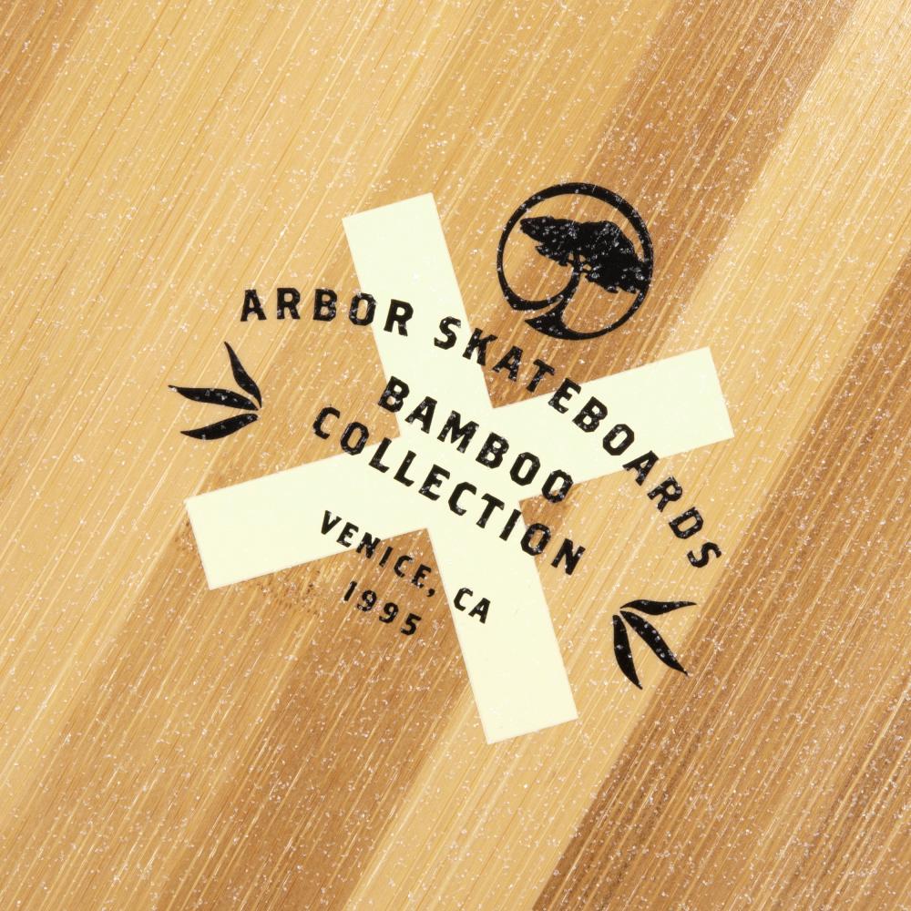 Arbor Bamboo Pocket Rocket White/Black 27 IN Complete Cruiser