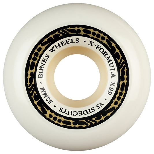 Bones Wheels X Formula V5 Sidecut 99A 52mm Skateboard Wheels (4Pk)