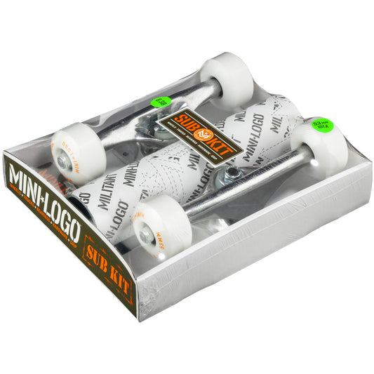 Mini Logo Sub Assembly Kit - 8.38" ML trucks, 53mm x 101A wheels, ML Bearings, ML Hardware, and ML Grip Tape
