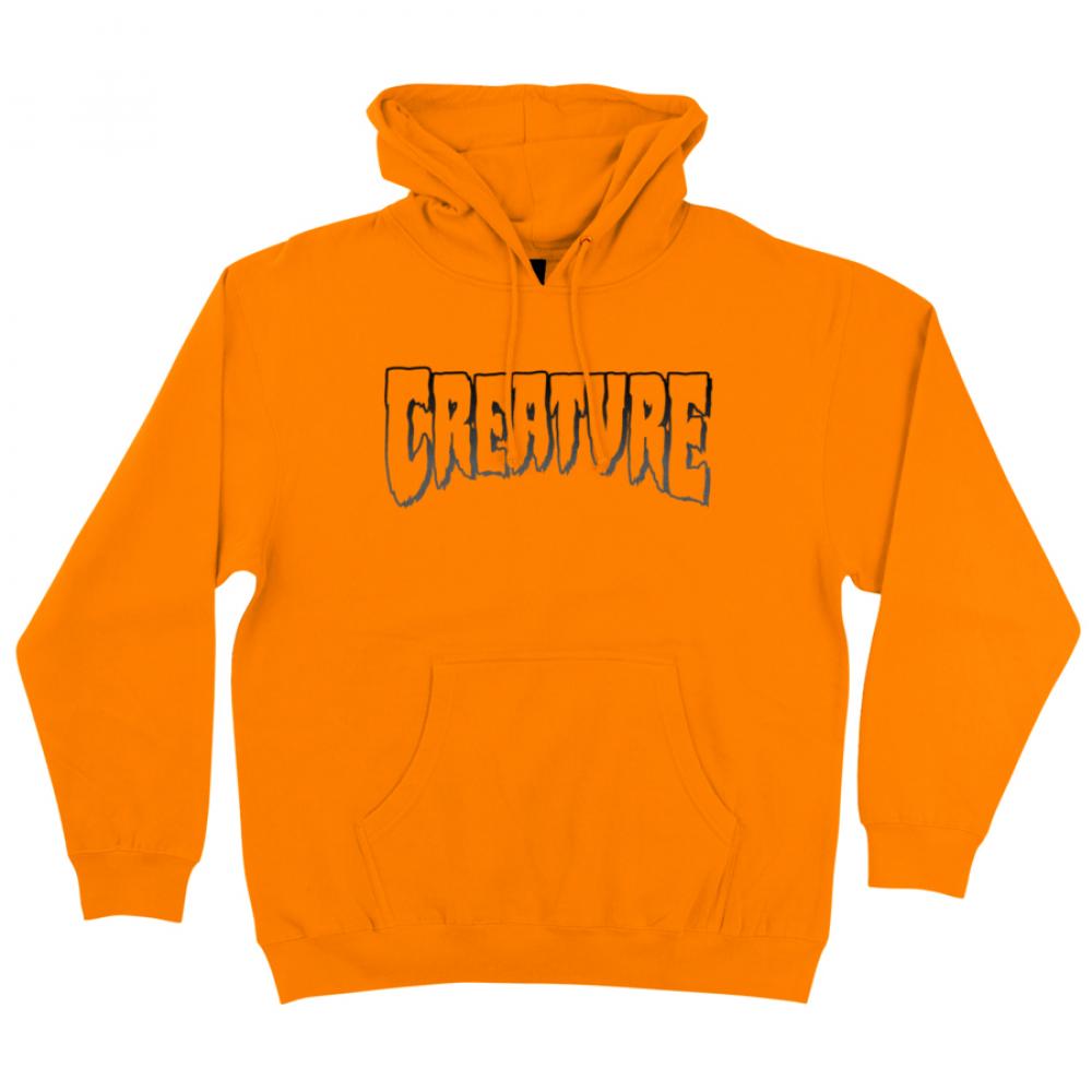 Creature Skateboards Logo Outline Hooded Sweatshirt Safety Orange