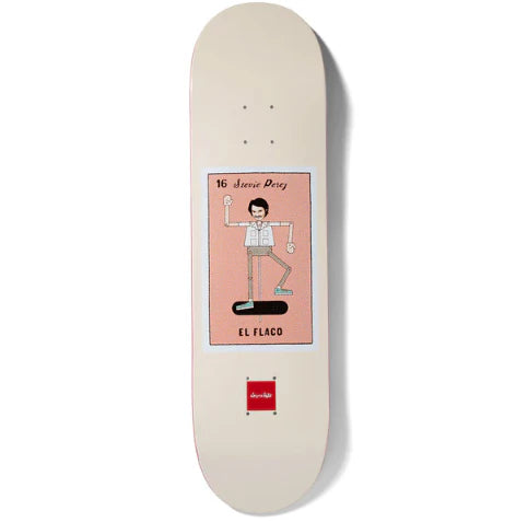Chocolate Skateboard Deck Loteria Card El Flaco Stevie Perez 8.375"