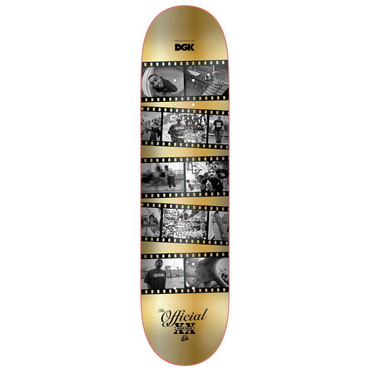 DGK It's Official Frames Skateboard Deck 8.25" Gold