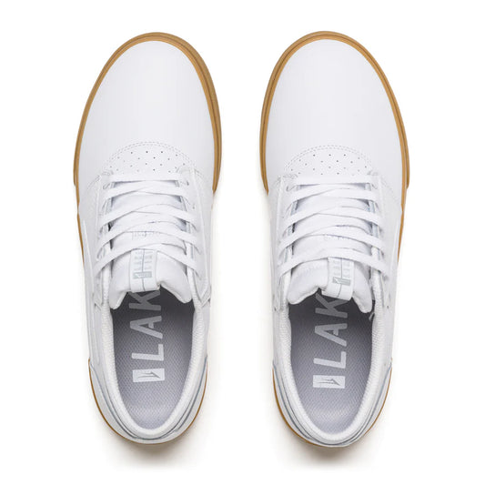 Lakai Griffin Leather Skate Shoes - White Gum