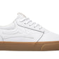 Chaussures de skate en cuir Lakai Griffin - Gomme blanche