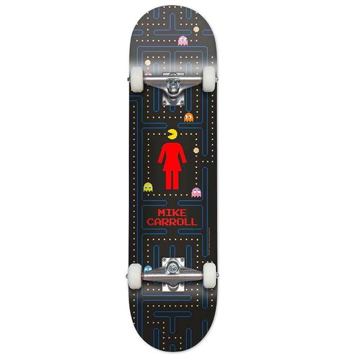 Skateboard complet pour fille Pac-Man Édition spéciale Mike Carroll 7,75"