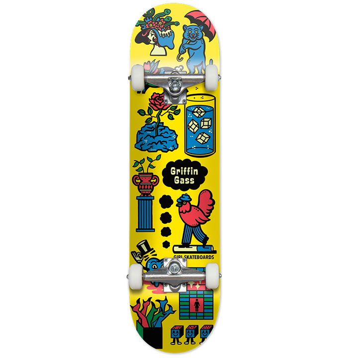 Girl Complete Skateboard Piecemeal Griffin Gass 7.75"