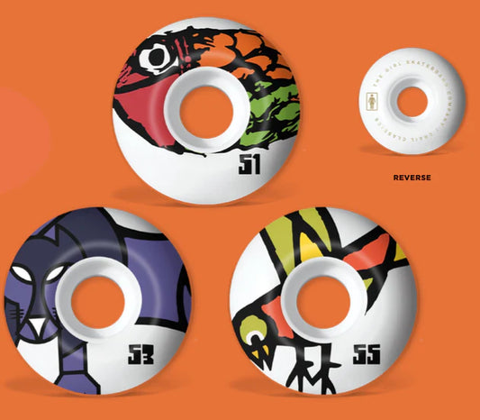 Girl Pictograph Staple Skateboard Wheels 99D