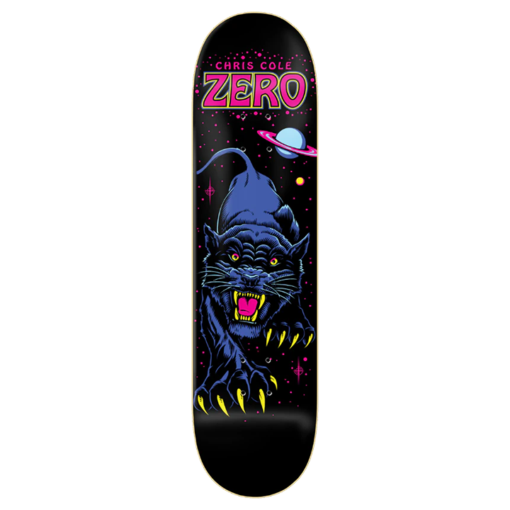 Zero Skateboard Deck Black Panther Cole 8"
