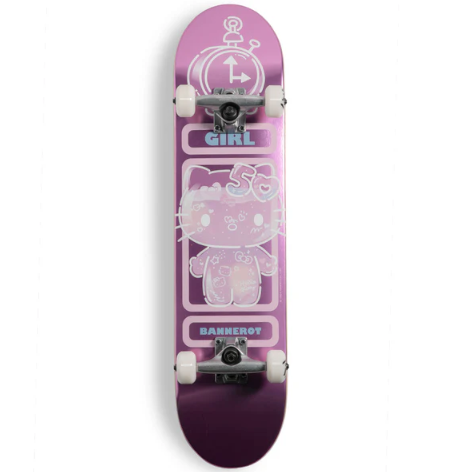 Skateboard complet Girl x Hello Kitty 50e anniversaire Simon Bannerot 7,5"