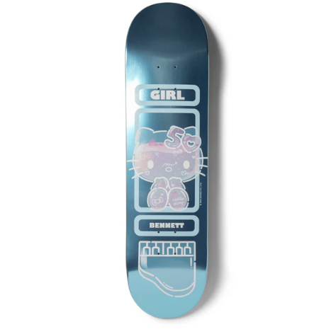 Girl x Hello Kitty Skateboard Deck 50th Anniversary Niels Bennett 8.25"