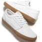 Chaussures de skate en cuir Lakai Griffin - Gomme blanche