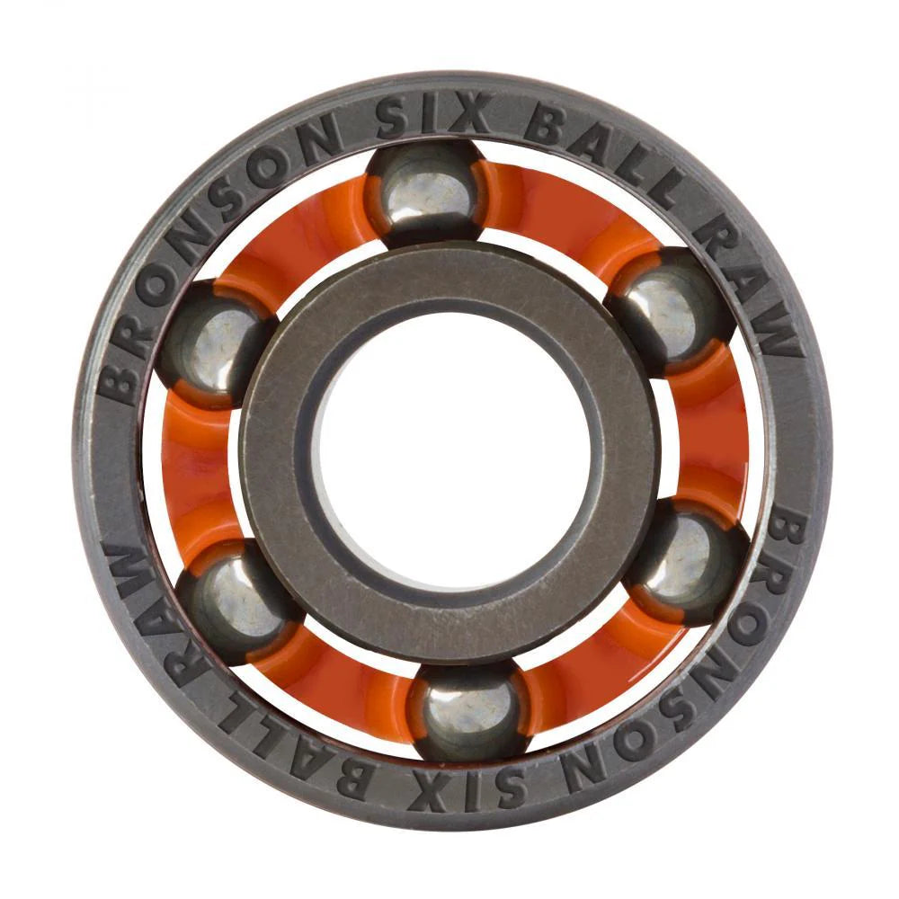 BRONSON SPEED CO. SKATEBOARD BEARINGS RAW 6 BALL (PK OF 8)