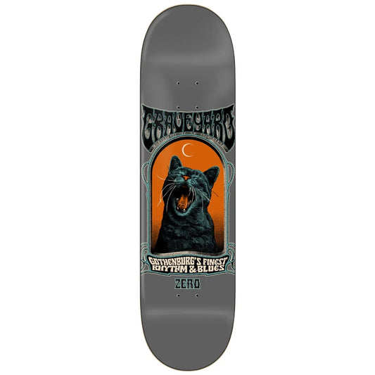Zero Skateboard Deck Graveyard Screaming Cat 8.5"