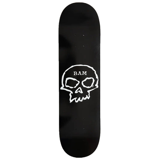 Zero Skateboard Deck Bam Single Skull Black 8.5"