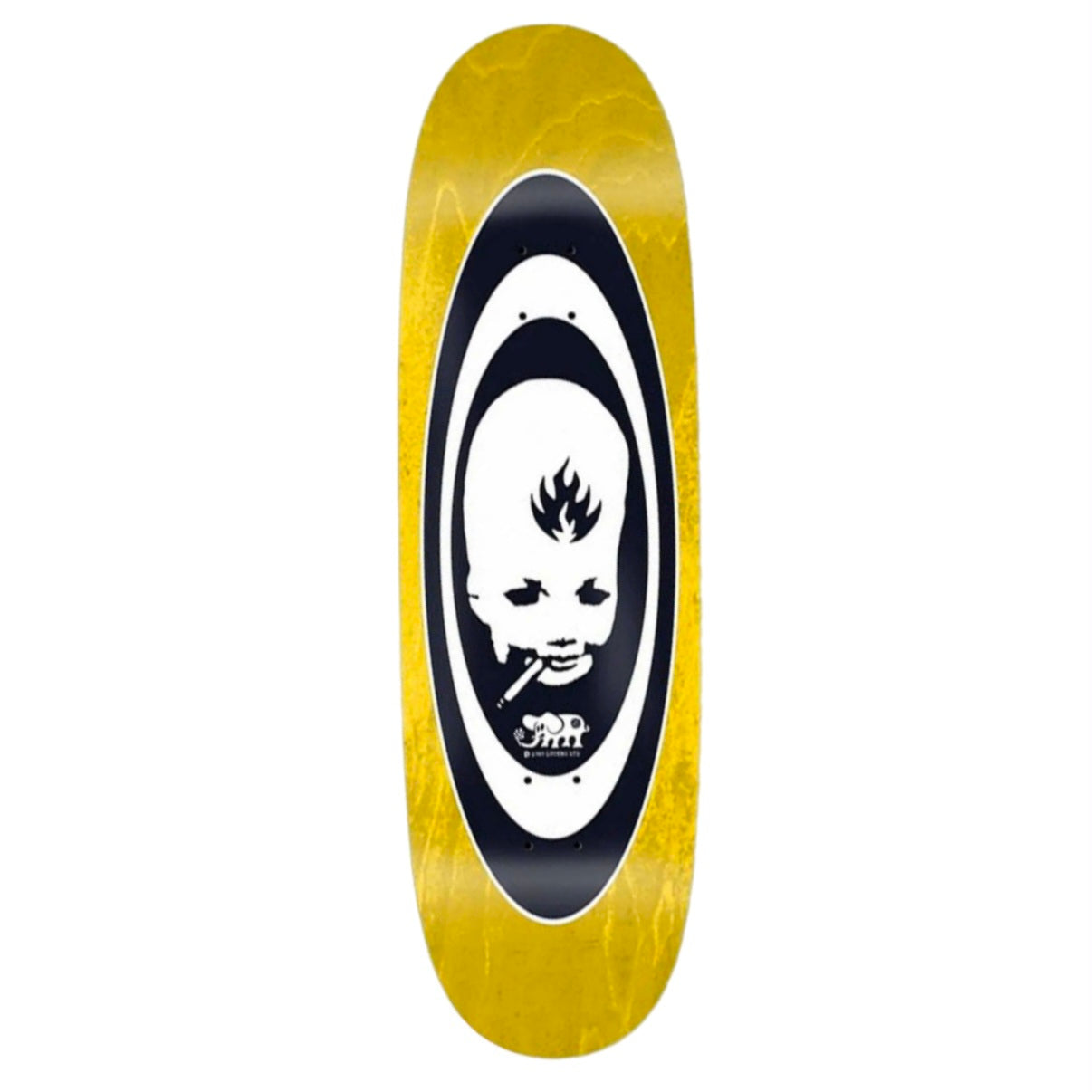 Black Label Thumbhead Oval Egg Shape Skateboard Deck 9.5"