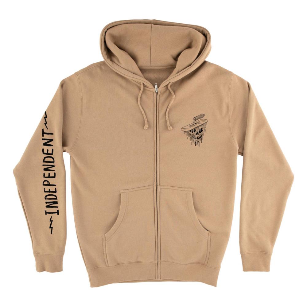Independent Truck Co Bratrud Notebook Zip Hooded Sweatshirt Sandstone