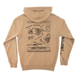 Independent Truck Co Bratrud Notebook Zip Hooded Sweatshirt Sandstone