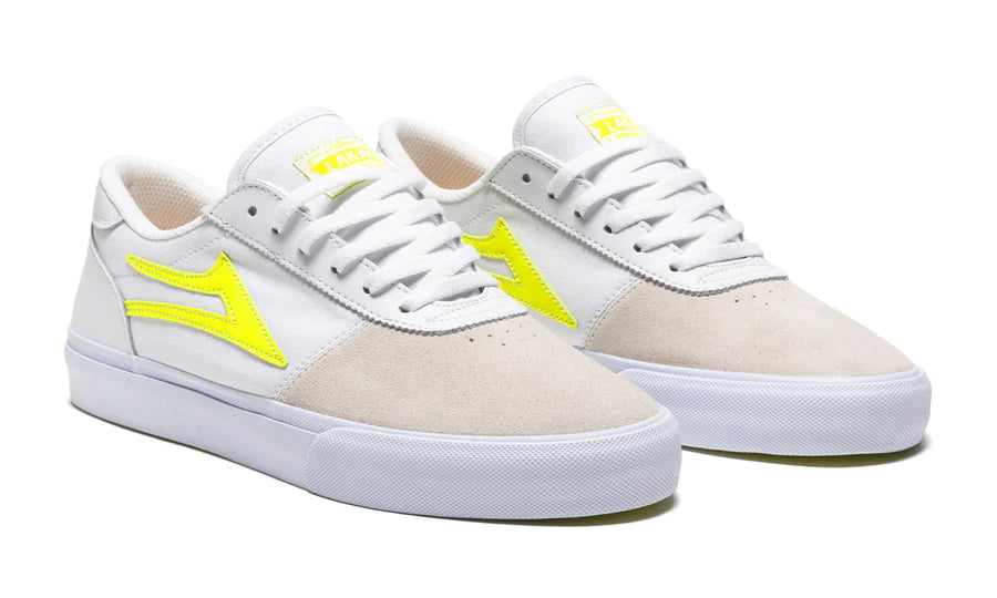 Lakai Manchester Skate Shoes - White/Neon