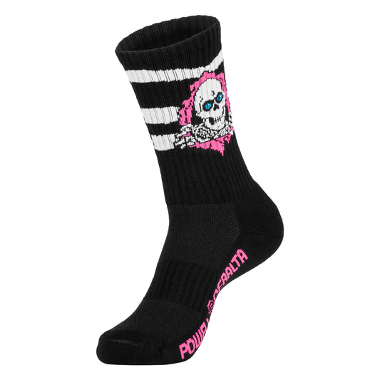 Powell Peralta Ripper Striped Cotton Socks Black/Pink