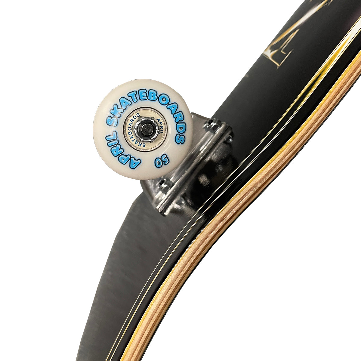 April Skateboards OG Logo Complete Skateboard 8" Gold/Black