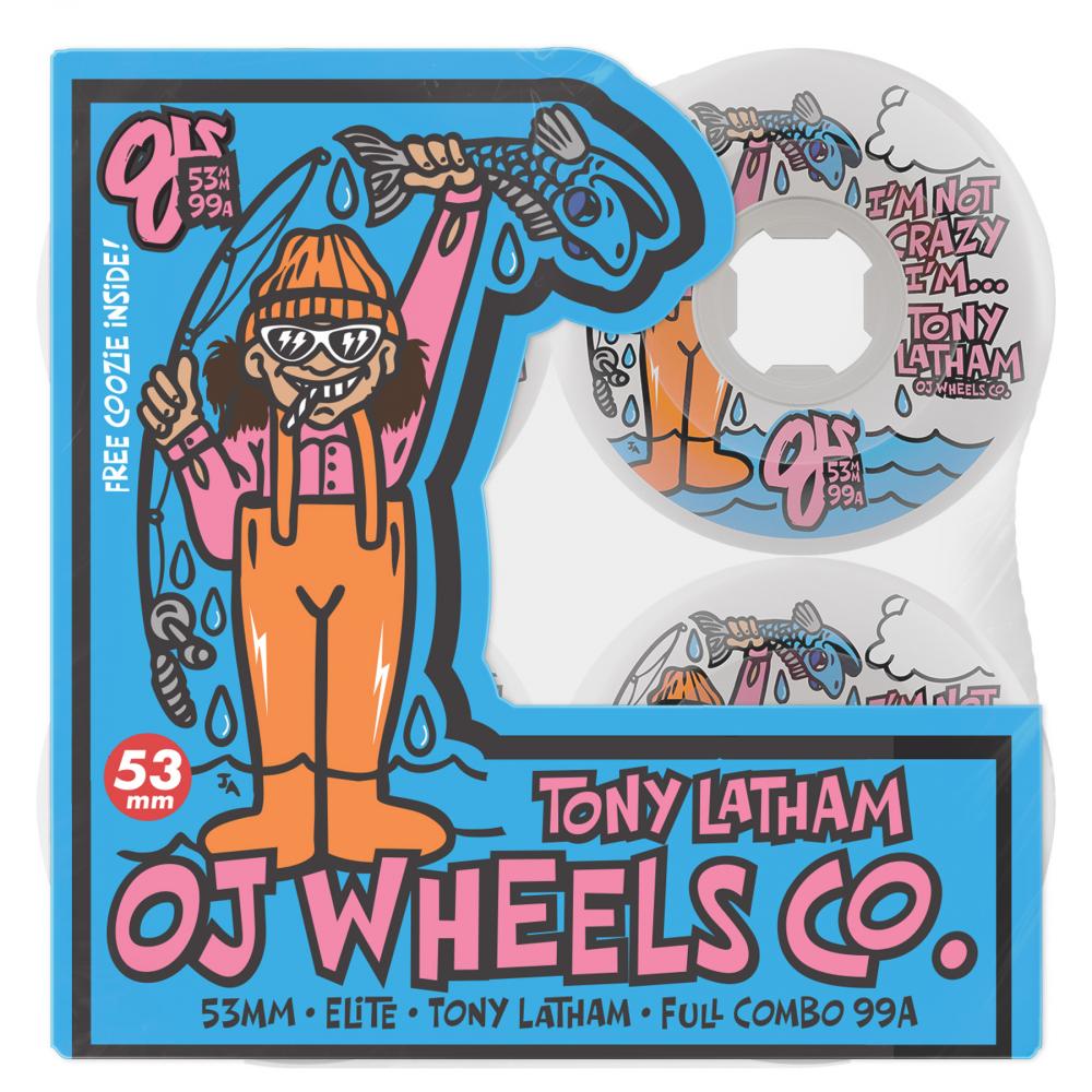 OJ Wheels Elite Full Combo White 53mm Skateboard Wheels (4Pk)
