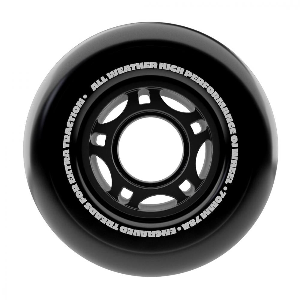 OJ Wheels Vandals Dirt Tires Thunder Black 70mm Skateboard Wheels (4Pk)