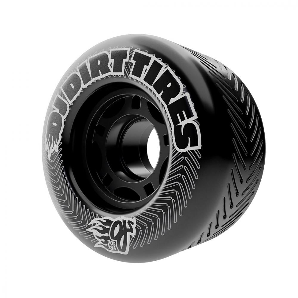 OJ Wheels Vandals Dirt Tires Thunder Black 70mm Skateboard Wheels (4Pk)