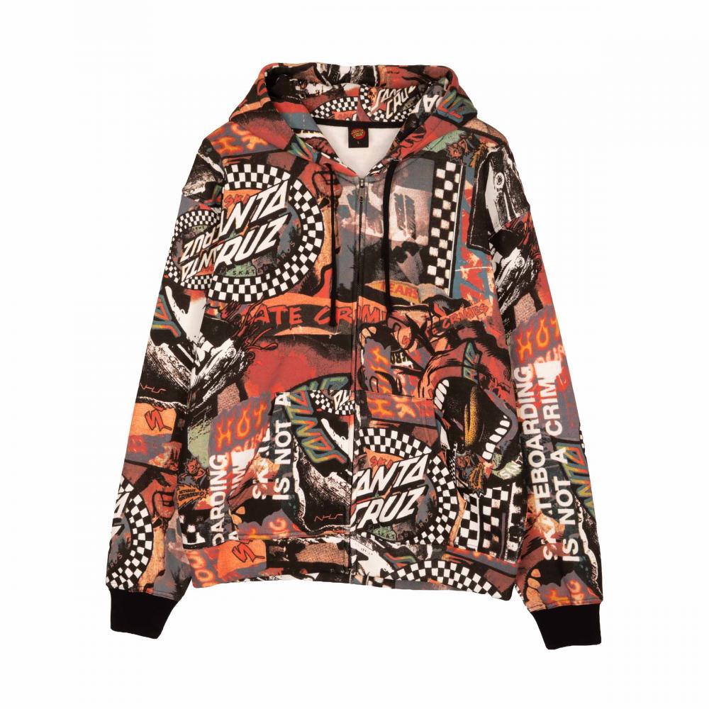 Santa Cruz Collage Zip Hooded Sweatshirt