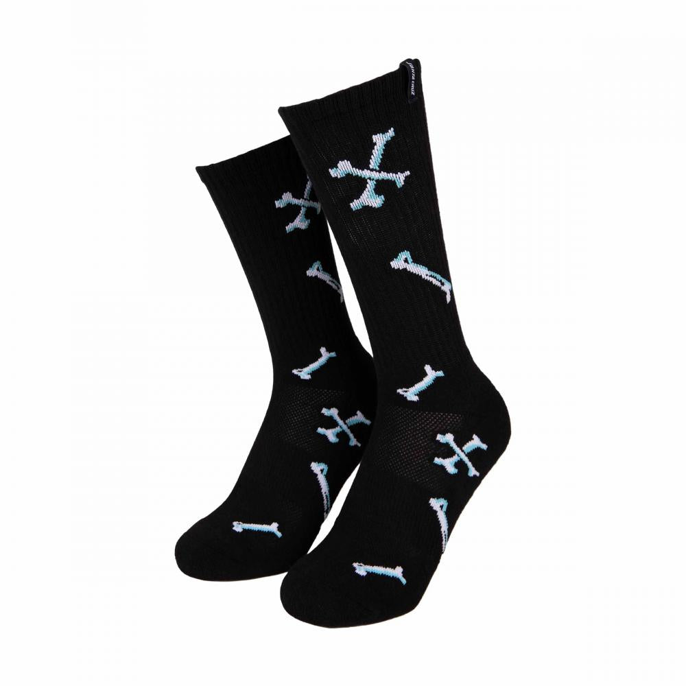 Santa Cruz Salba Bones Socks Black/White (2Pk)