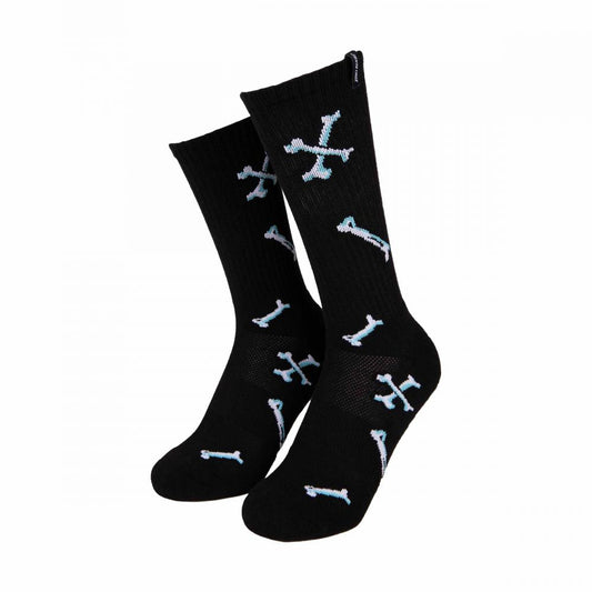 Santa Cruz Salba Bones Socks Black/White (2Pk)