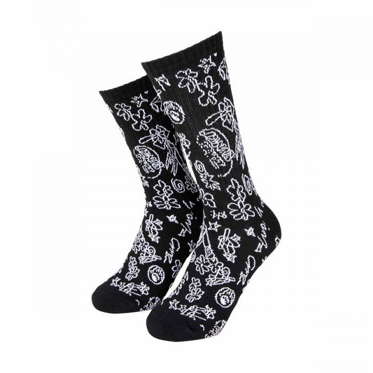 Santa Cruz Artificial Scribble Socks Black
