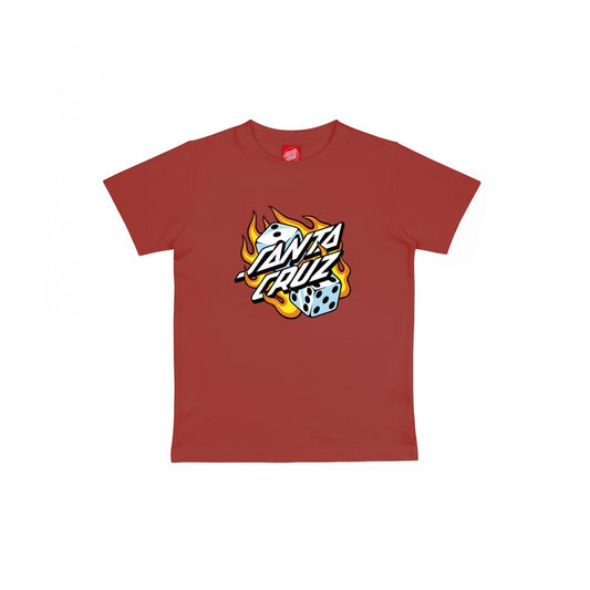 Santa Cruz Flaming Dice Kids T-Shirt