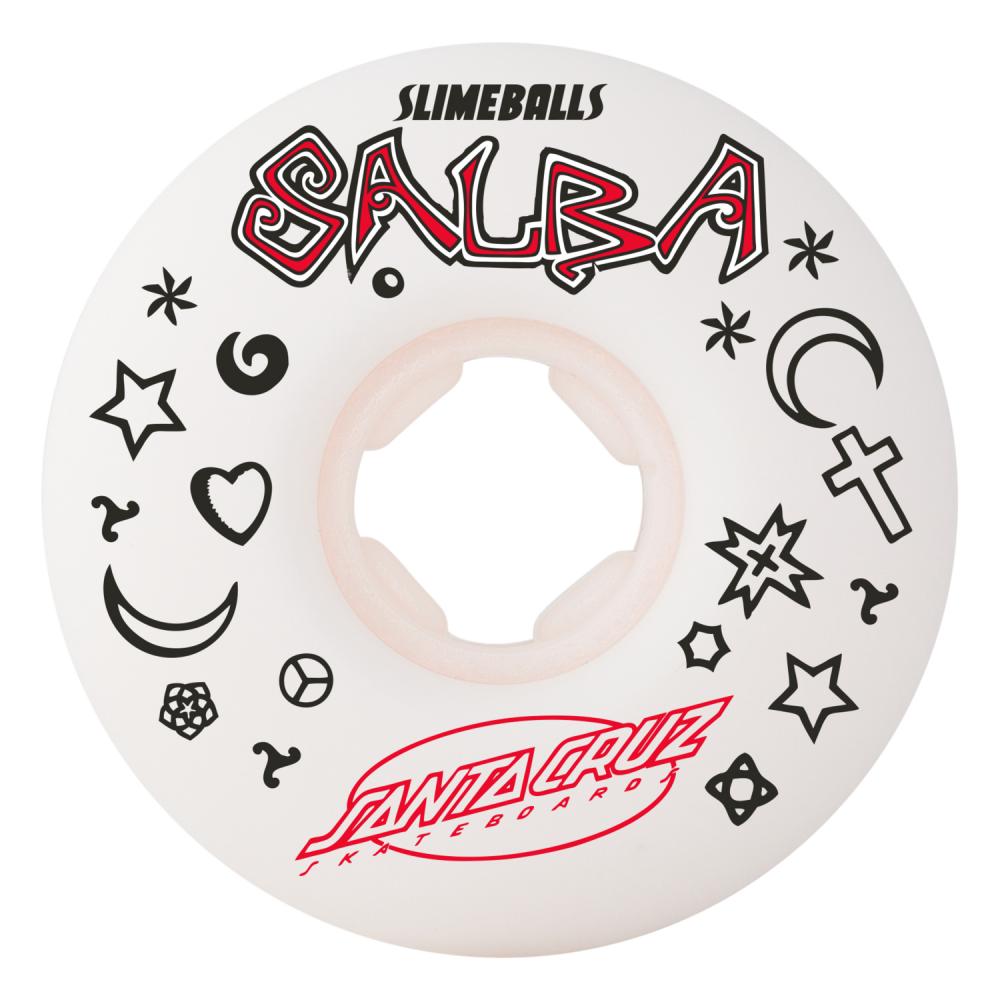 Slime Balls Salba Witchdoctor Chubbies 99A 56mm White Skateboard Wheels (4Pk)