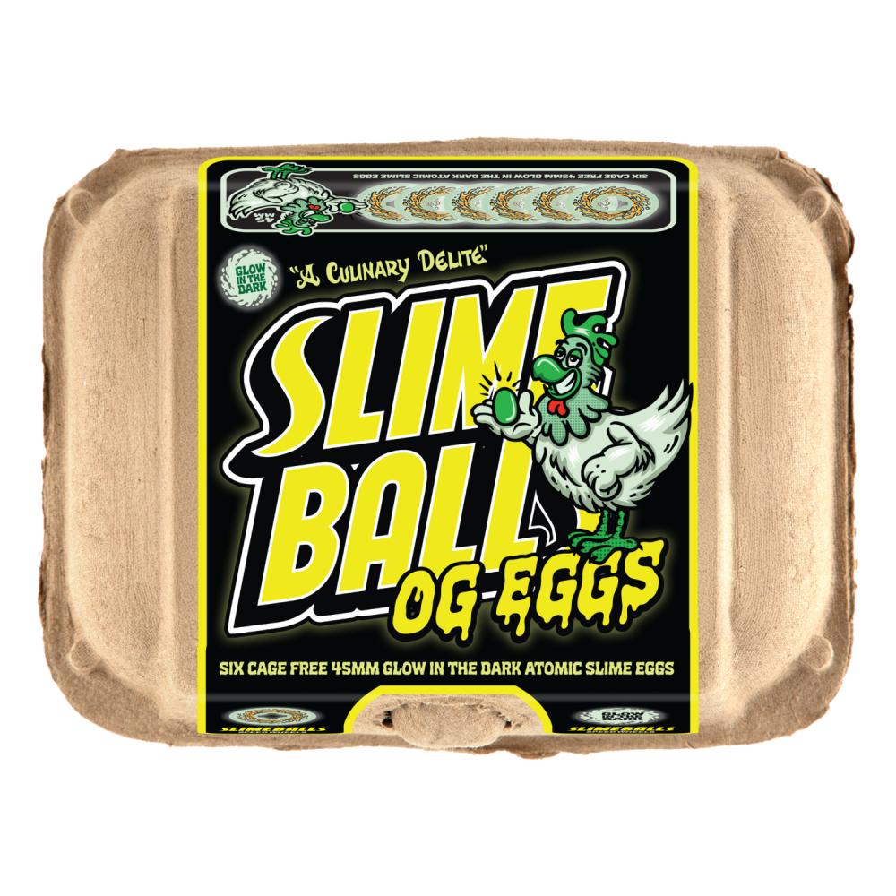 Slime Balls OG Eggs GITD 99A 45mm Green Skateboard Wheels (4Pk)