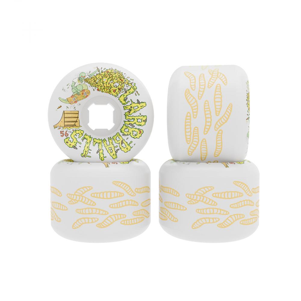 Slime Balls Sam Hitz Full Combo  99A 56mm White Skateboard Wheels (4Pk)