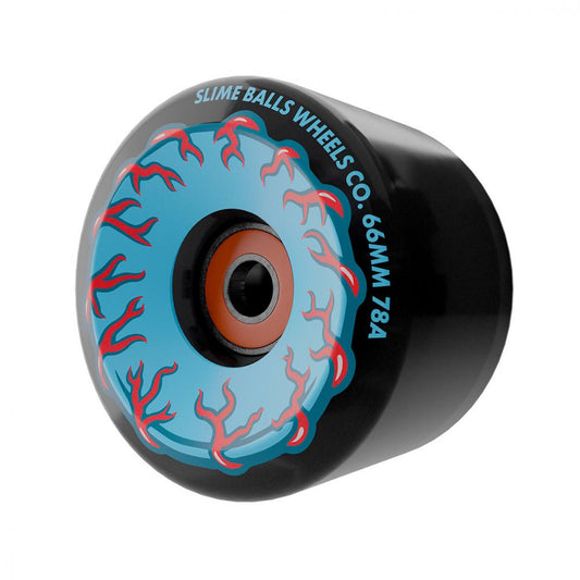 Slime Balls Prayer Candle Light Ups OG 66mm Black Skateboard Wheels (4Pk)