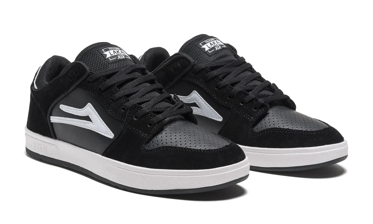 Lakai Telford Low Black White Suede Skate Shoes