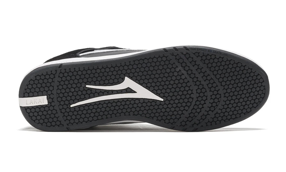 Lakai Telford Low Black White Suede Skate Shoes