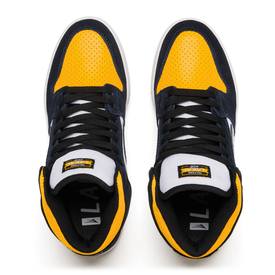 Lakai Telford Skate Shoes - Navy/Yellow
